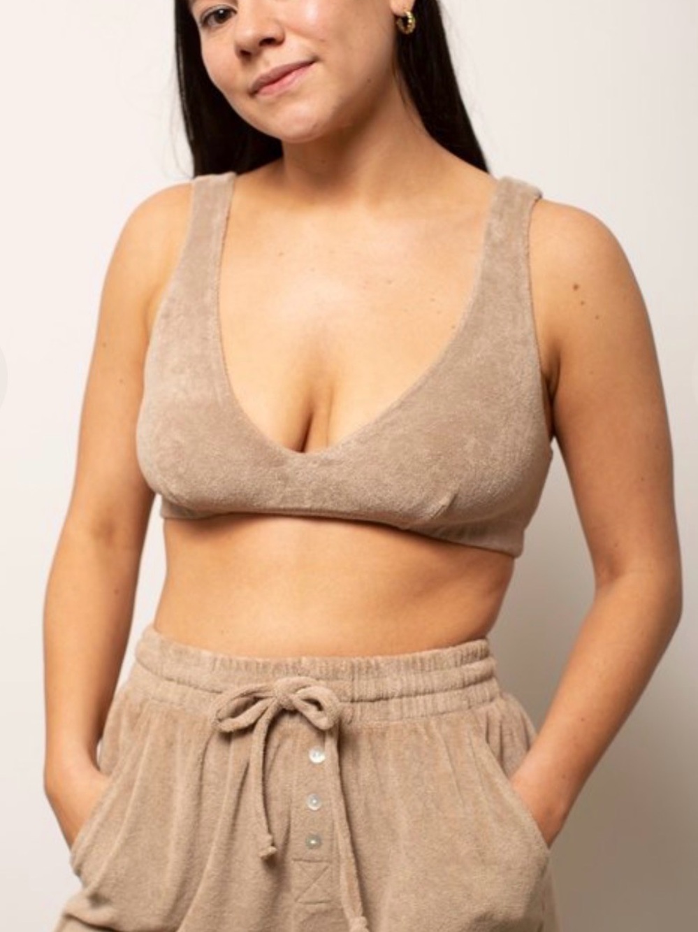 Beyond Yoga OystR Terry Crop Bra